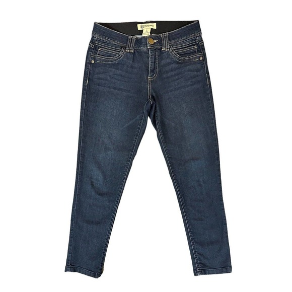 Democracy AB Technology Skinny Comfort Stretch Jeans Womens 6 Dark Wash Slimming - Picture 1 of 16